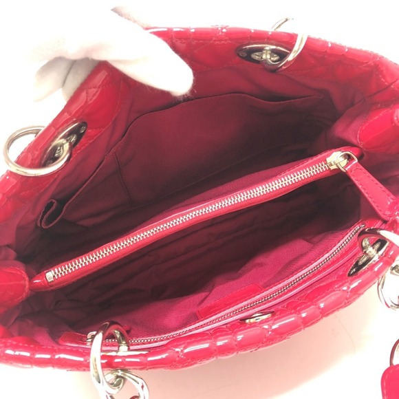 Christian Dior Dior M0955PVR Cannage Soft Enamel Lady Bag Chain Shoulder Tote... - Picture 9 of 15